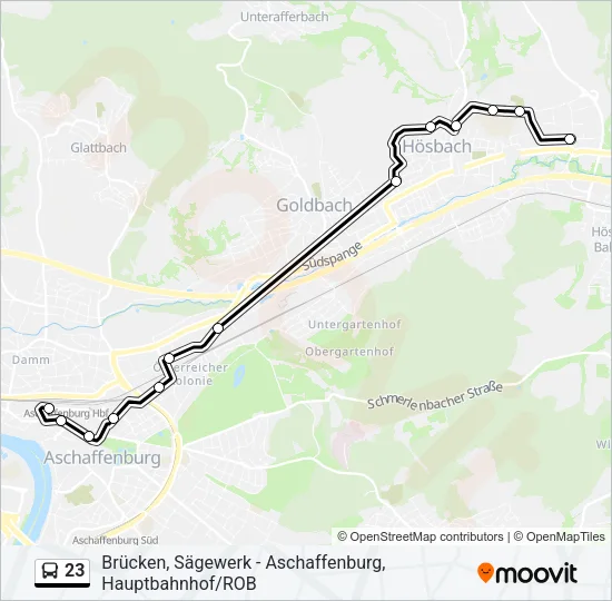 23 Bus Line Map