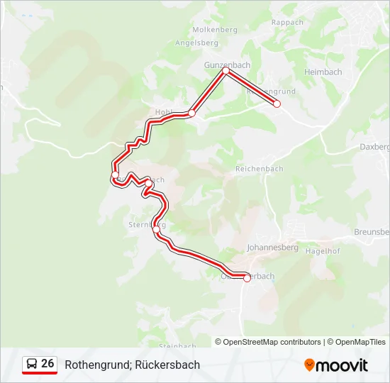 26 Bus Line Map