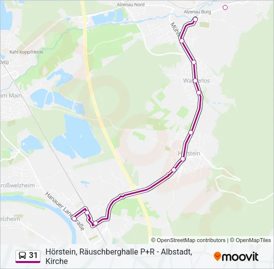 31 Bus Line Map