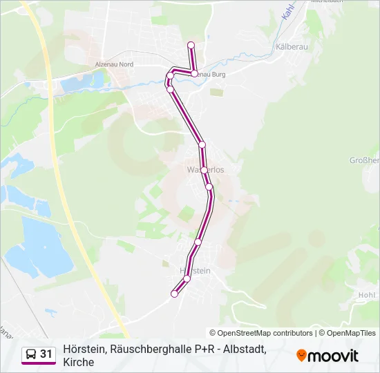 31 Bus Line Map