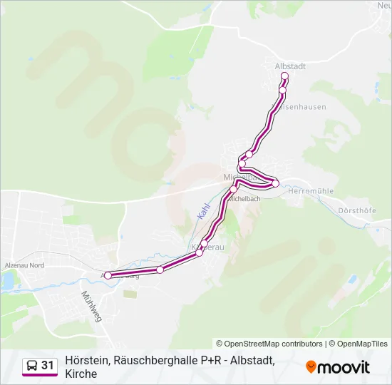 31 Bus Line Map