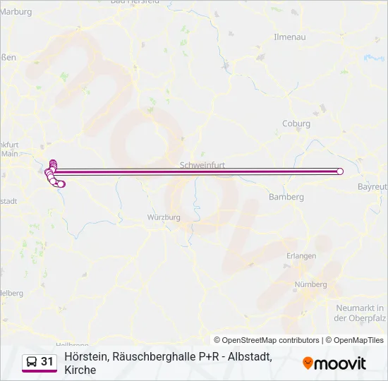 31 Bus Line Map