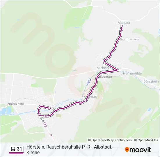31 Bus Line Map