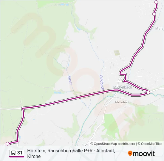 31 Bus Line Map