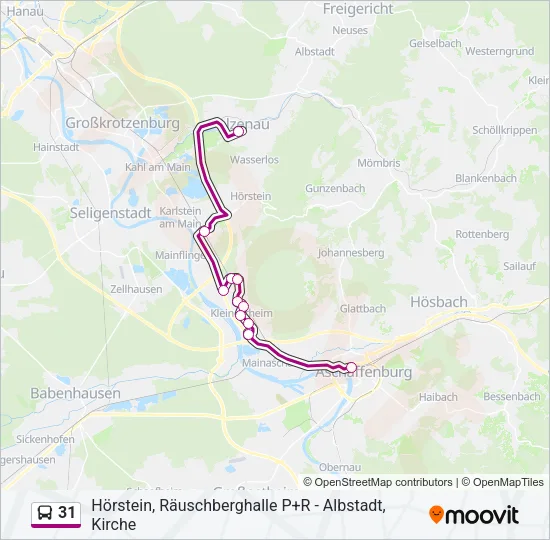 31 Bus Line Map