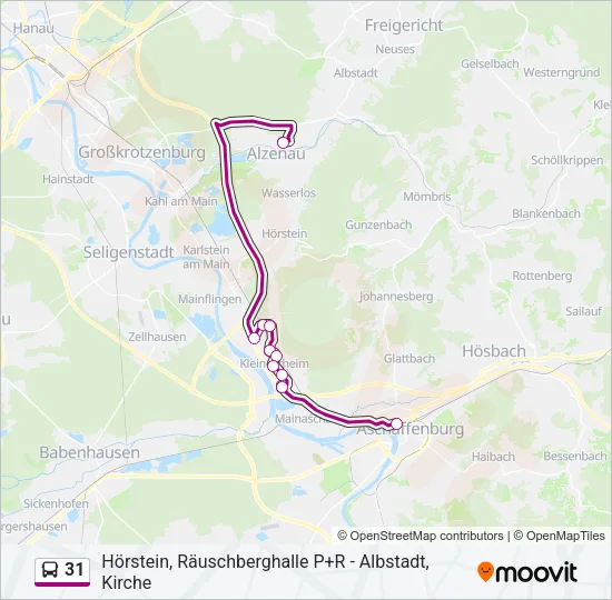 31 Bus Line Map