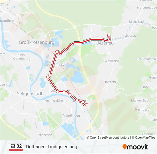 32 Bus Line Map