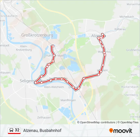 32 Bus Line Map