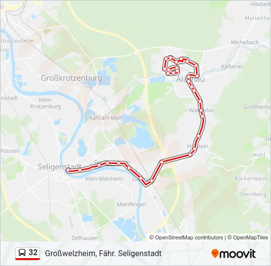 32 Bus Line Map