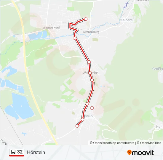 32 Bus Line Map
