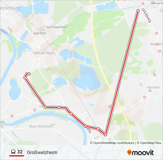 32 Bus Line Map