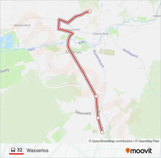 32 Bus Line Map