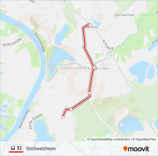 32 Bus Line Map