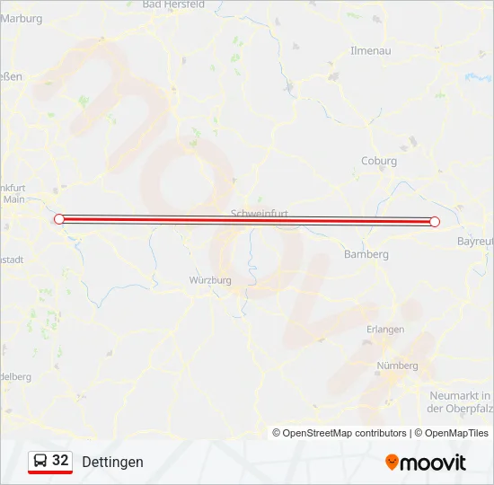 32 Bus Line Map