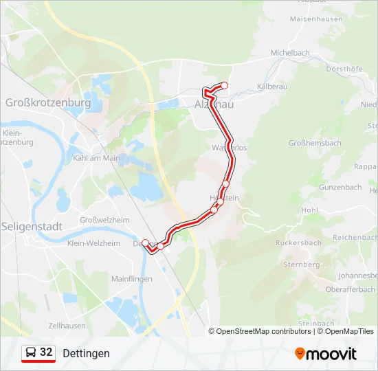 32 Bus Line Map