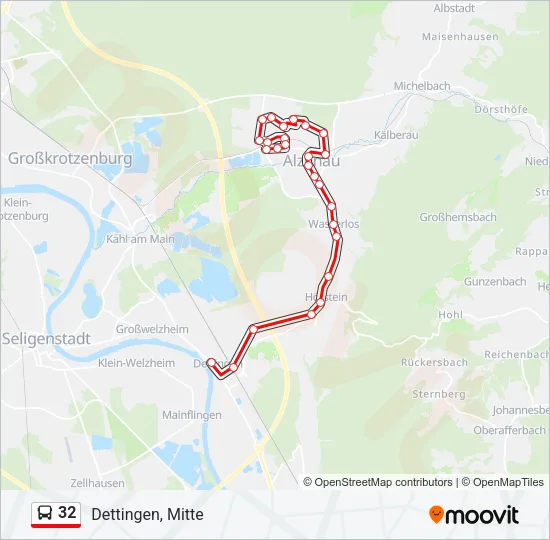 32 Bus Line Map