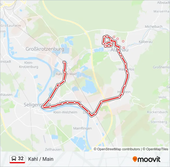 32 Bus Line Map