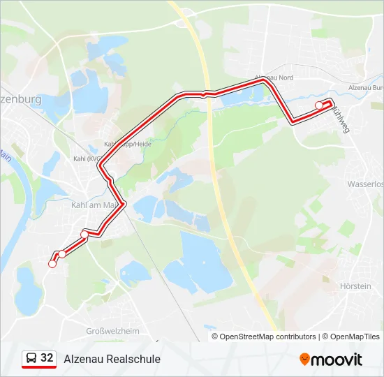 32 Bus Line Map