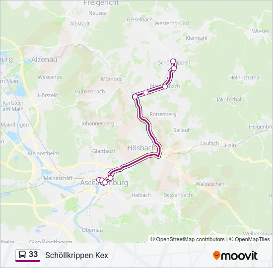 33 Bus Line Map