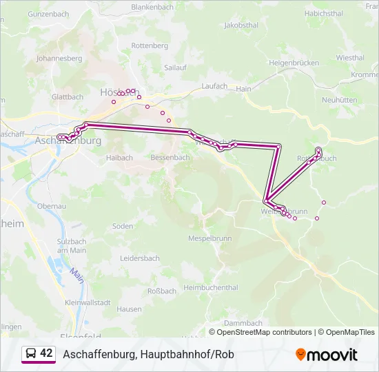 42 Bus Line Map