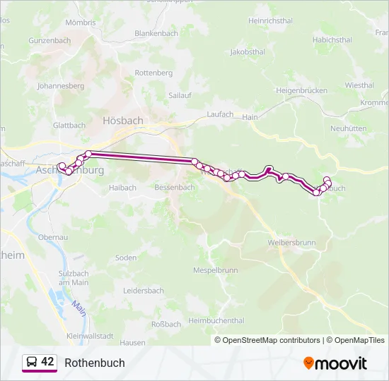 42 Bus Line Map