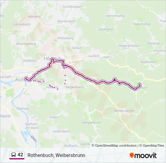 42 Bus Line Map