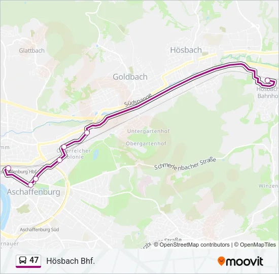 47 Bus Line Map