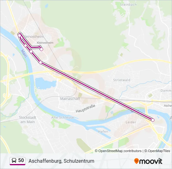 50 Bus Line Map