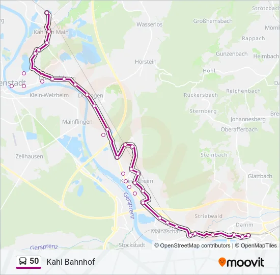 50 Bus Line Map