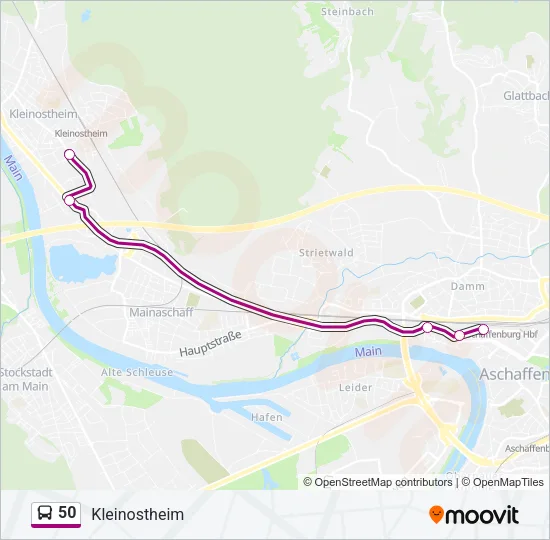 50 Bus Line Map
