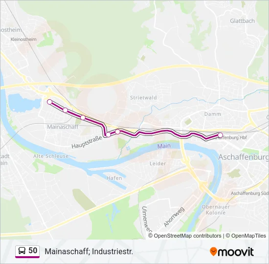 50 Bus Line Map