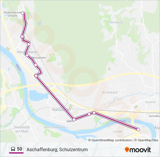 50 Bus Line Map