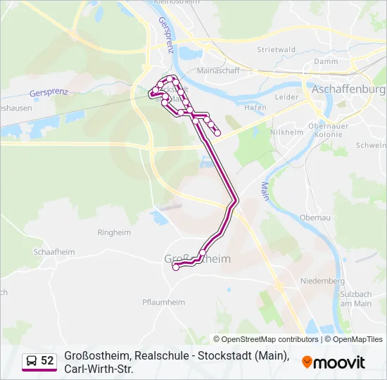 52 Bus Line Map