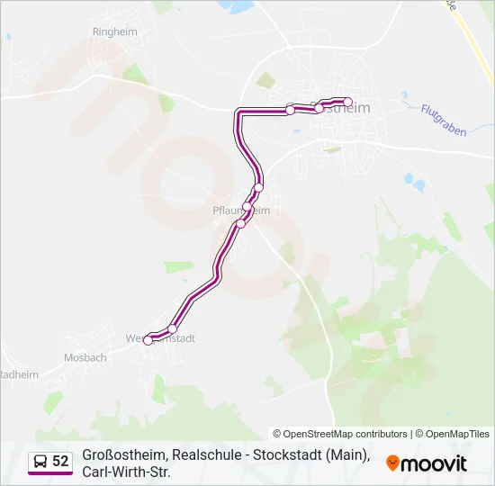 52 Bus Line Map
