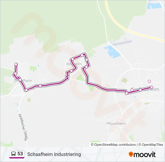53 Bus Line Map