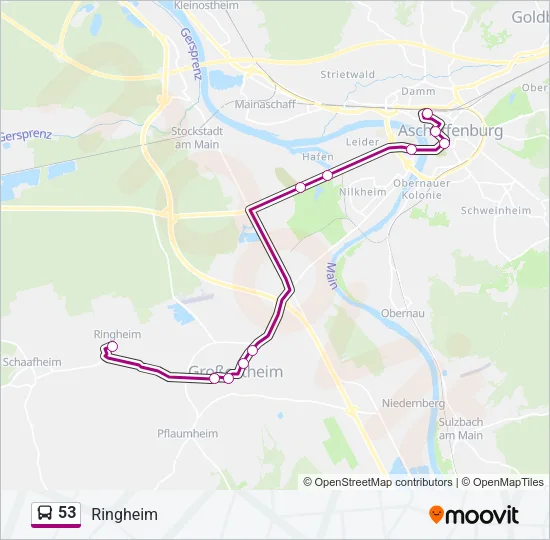 53 Bus Line Map