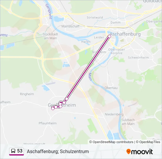 53 Bus Line Map