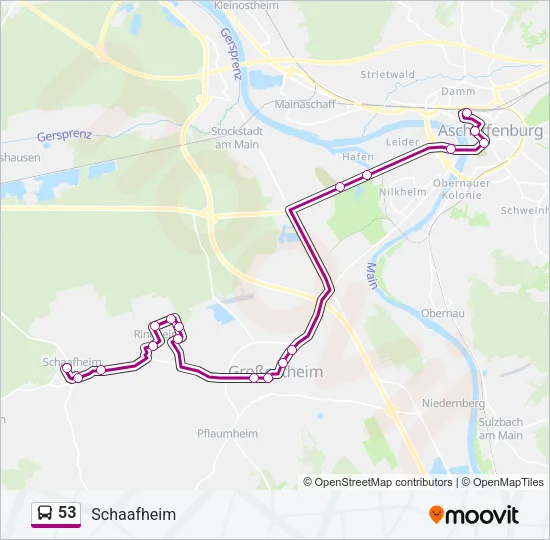 53 Bus Line Map