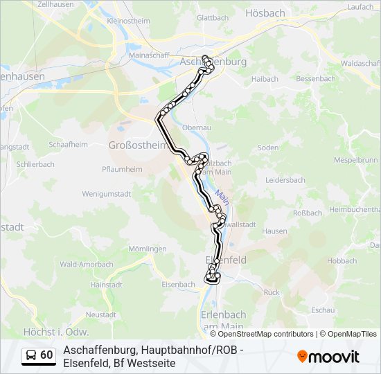 60 Bus Line Map