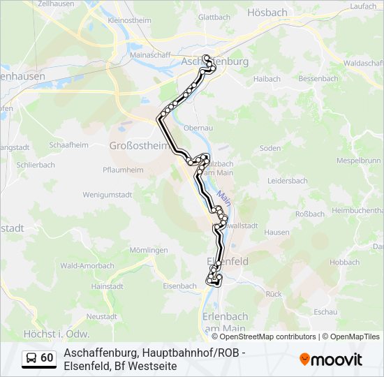 60 Bus Line Map