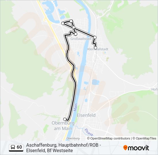 60 Bus Line Map