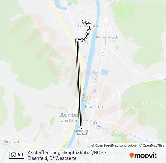 60 Bus Line Map