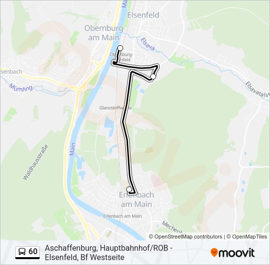 60 Bus Line Map