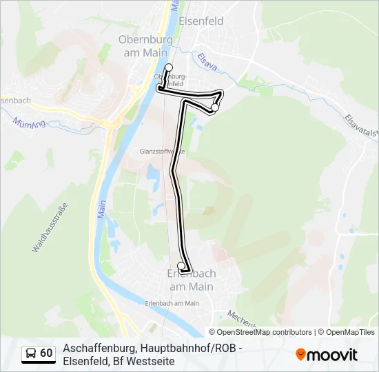 60 Bus Line Map