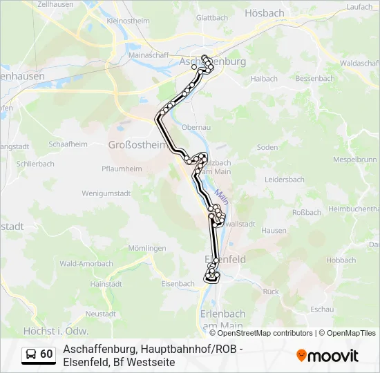 60 Bus Line Map