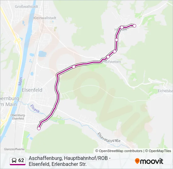 62 Bus Line Map