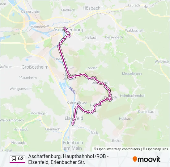 62 Bus Line Map