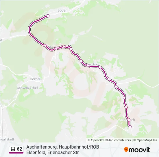 62 Bus Line Map