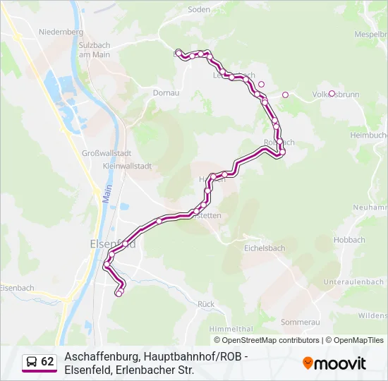 62 Bus Line Map