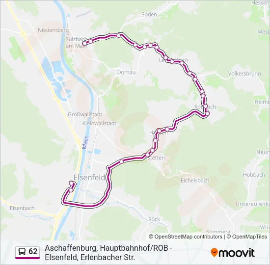 62 Bus Line Map